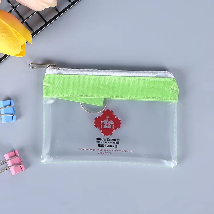 PVC Wallet Coin Purse w/ Key Ring 6