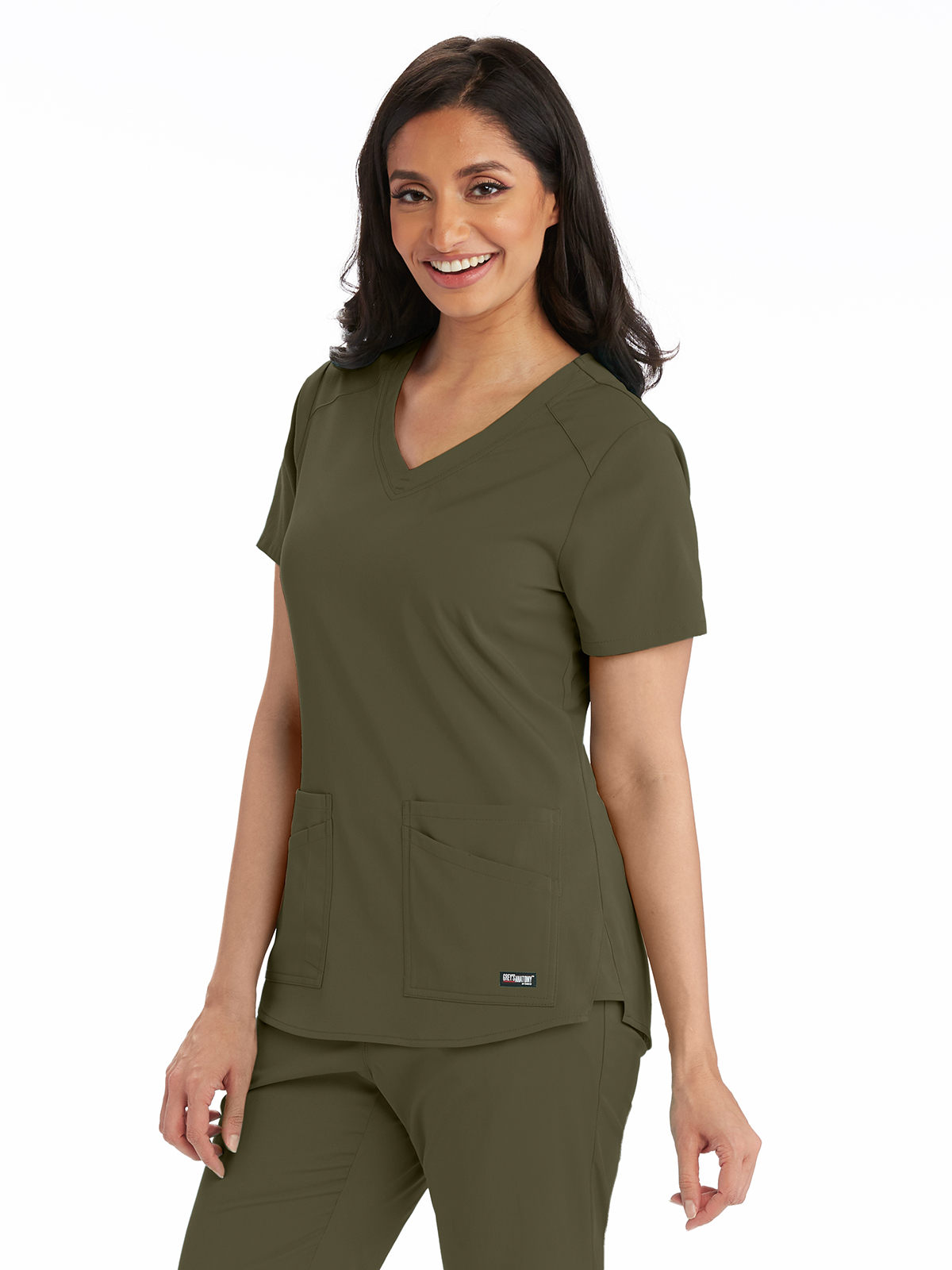 Grey's Anatomy Spandex Stretch - Women's Four-Pocket V-Neck Emma Scrub Top 80