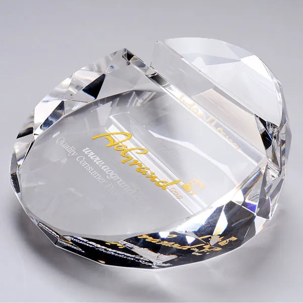 Round Crystal Business Card Holder Paperweight 7