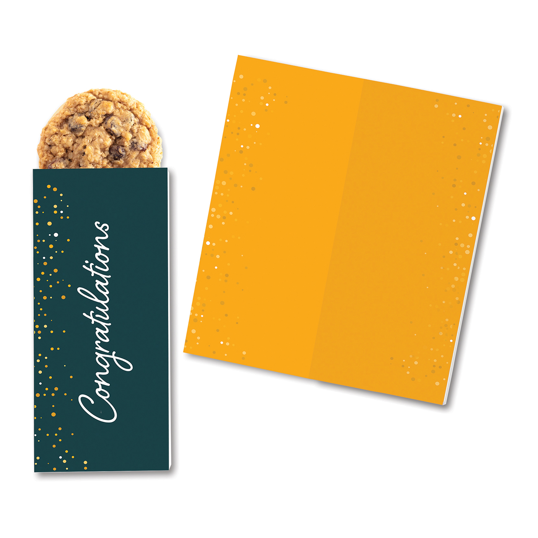 One Color Foil-Stamped Stock Congratulations Sweeter Cards with Oatmeal Raisin Cookies 3