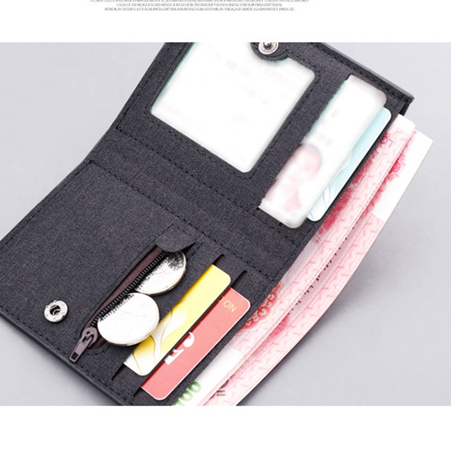Portable Canvas Wallet w/ Card Slots 3