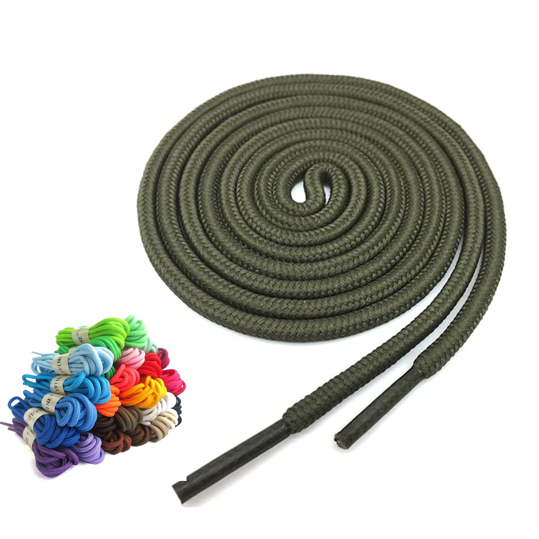 2 Pair Round Athletic Shoelaces Boot Shoe Lace String 1