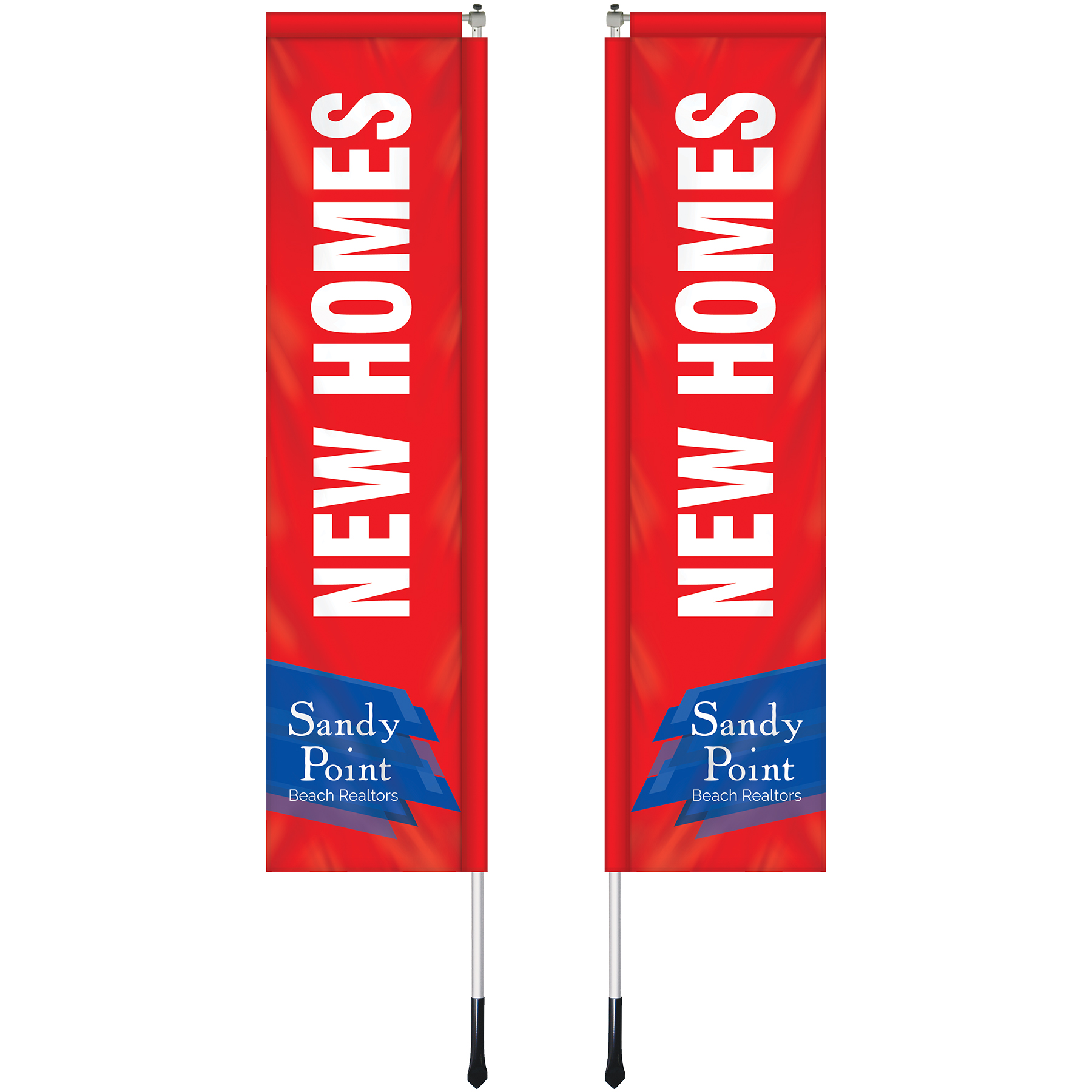 2' X 8' Custom Double Sided Windchaser Flag Kit 3
