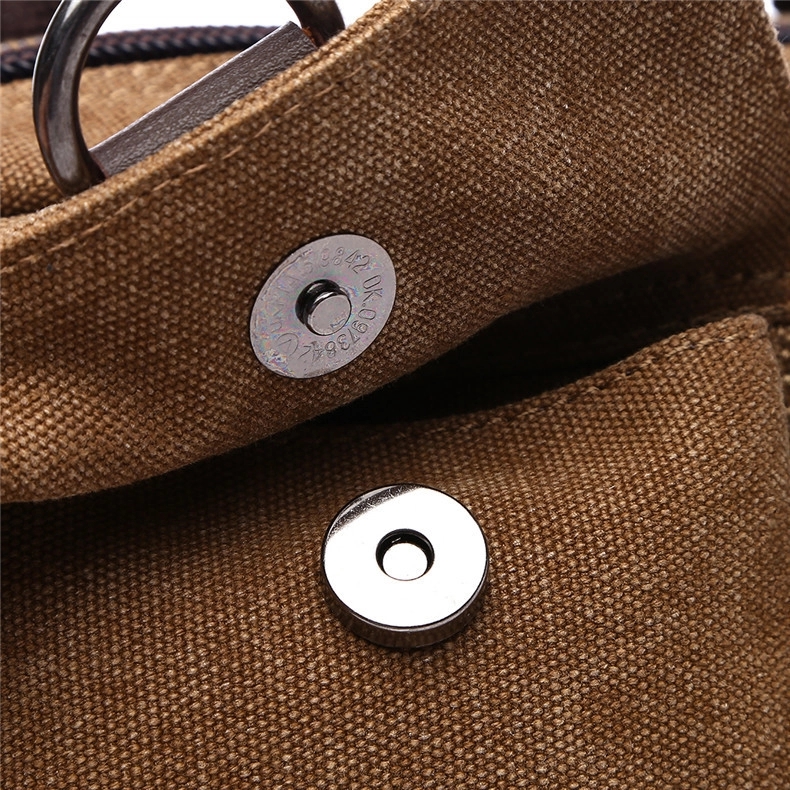Vintage Canvas Backpack Travel Rucksack 8