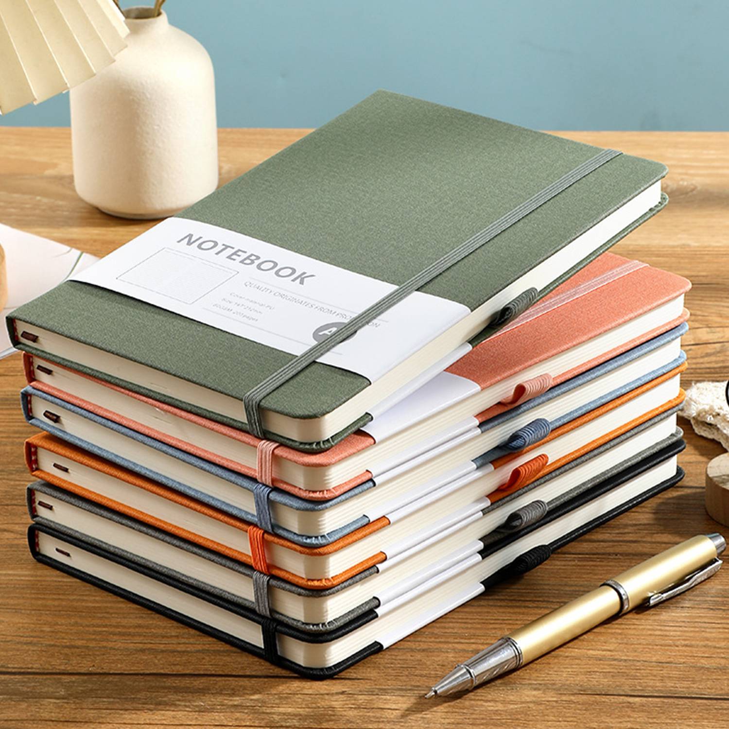 A6 Portable Elastic Strip Notebook W/ Pen Holder 3