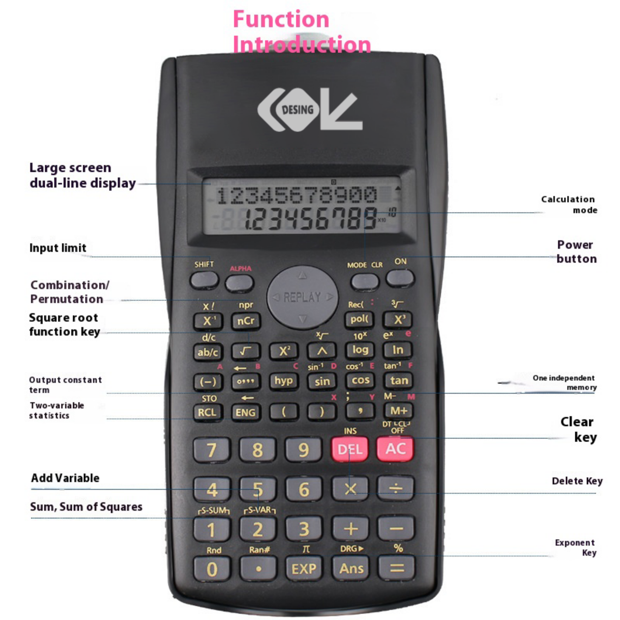 MOQ 50pcs Versatile School & Office Calculator 2