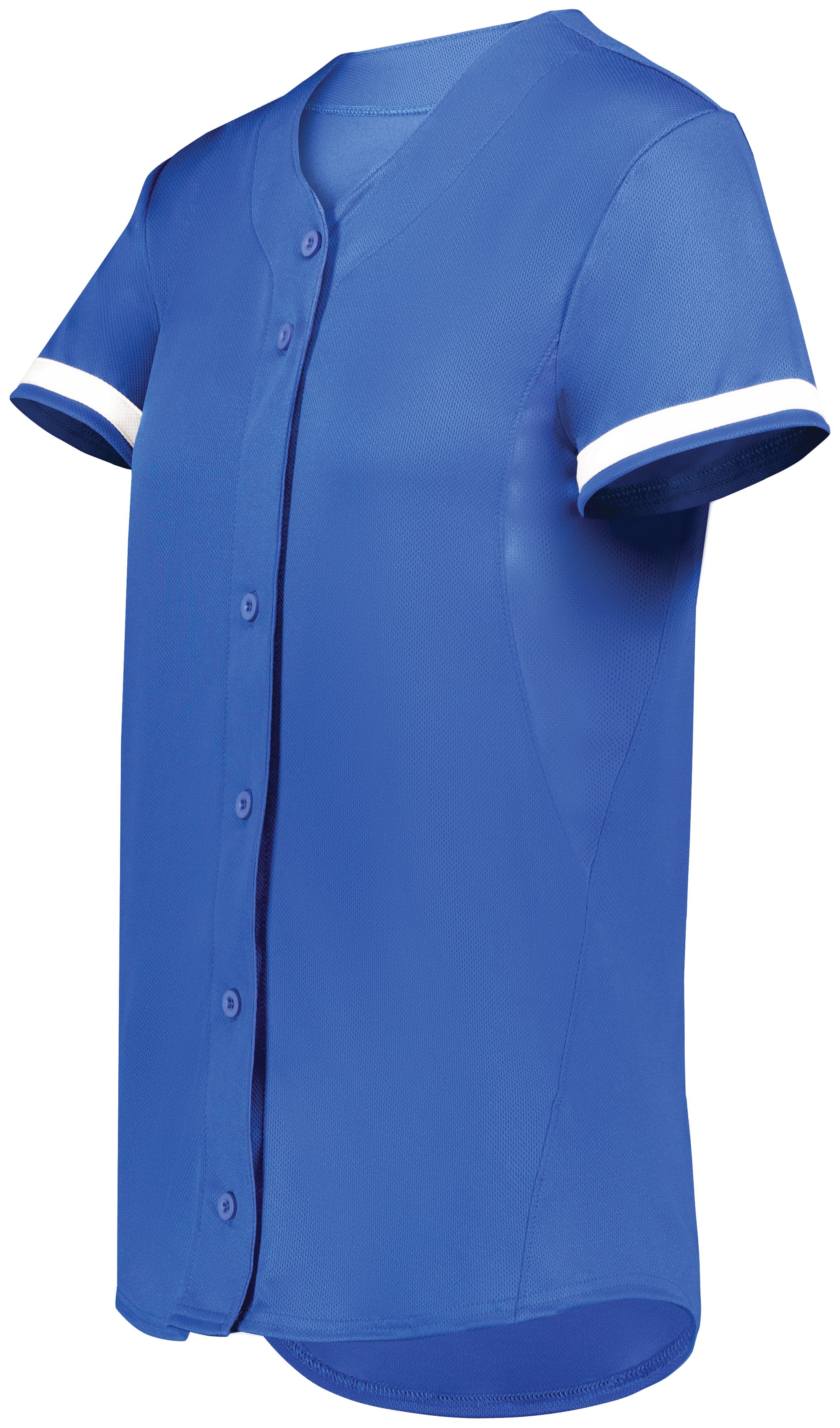 Girls Cutter+ Full Button Softball Jersey 8