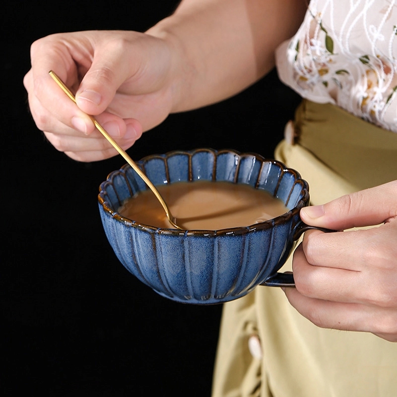 Custom 5.4 OZ. Ceramic Tea Cup Coffee Mug with Saucer Set 5