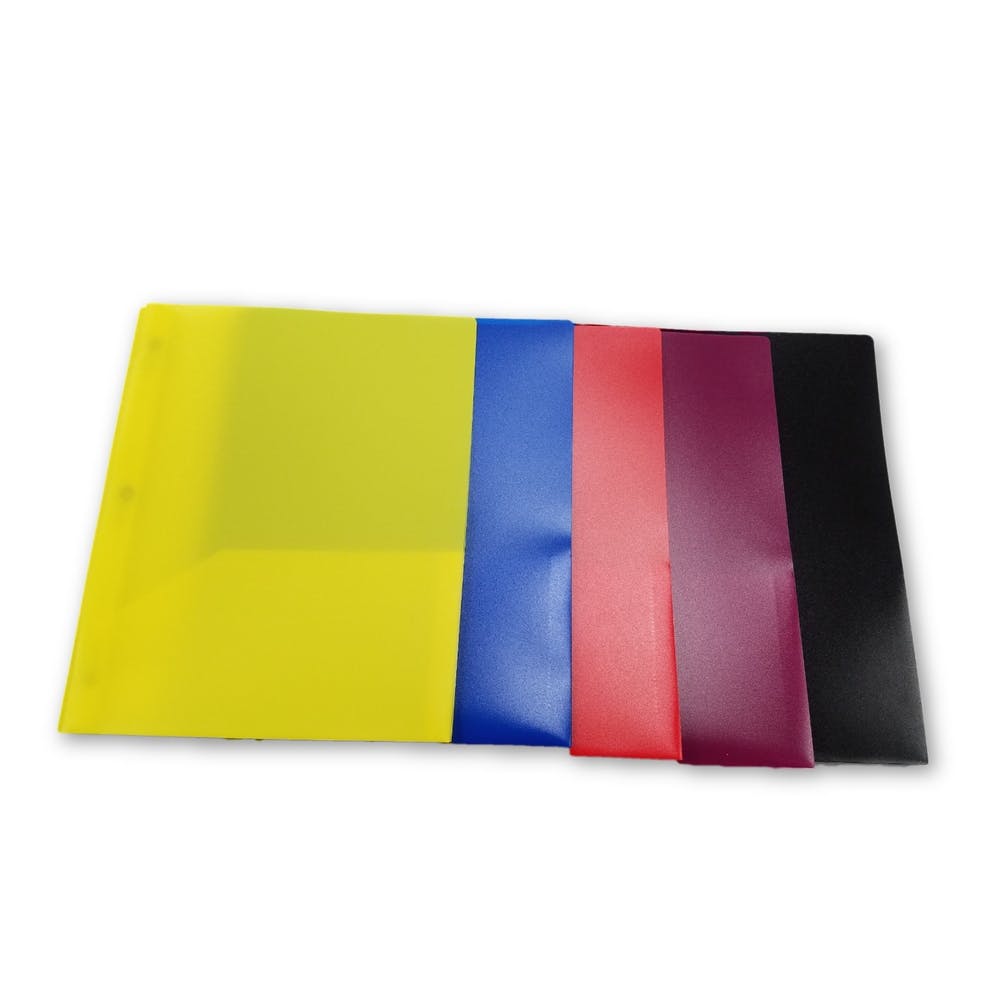 2 Pocket Folders - Assorted Colors 3 Prong 1