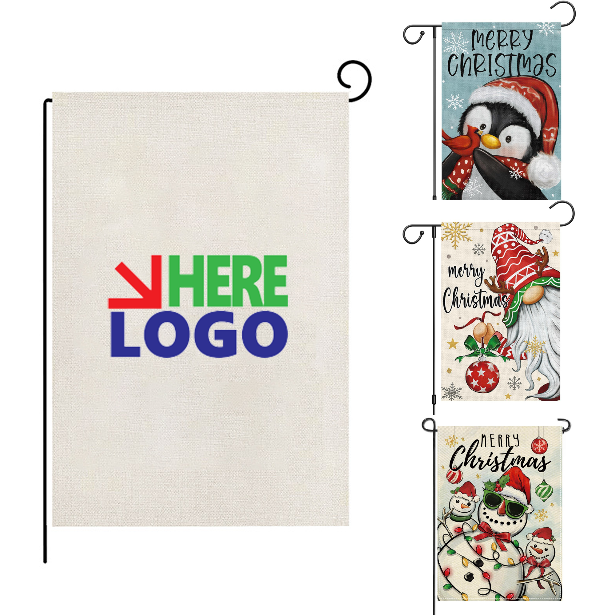 Customized Single-Sided Garden Flags For Holidays 2