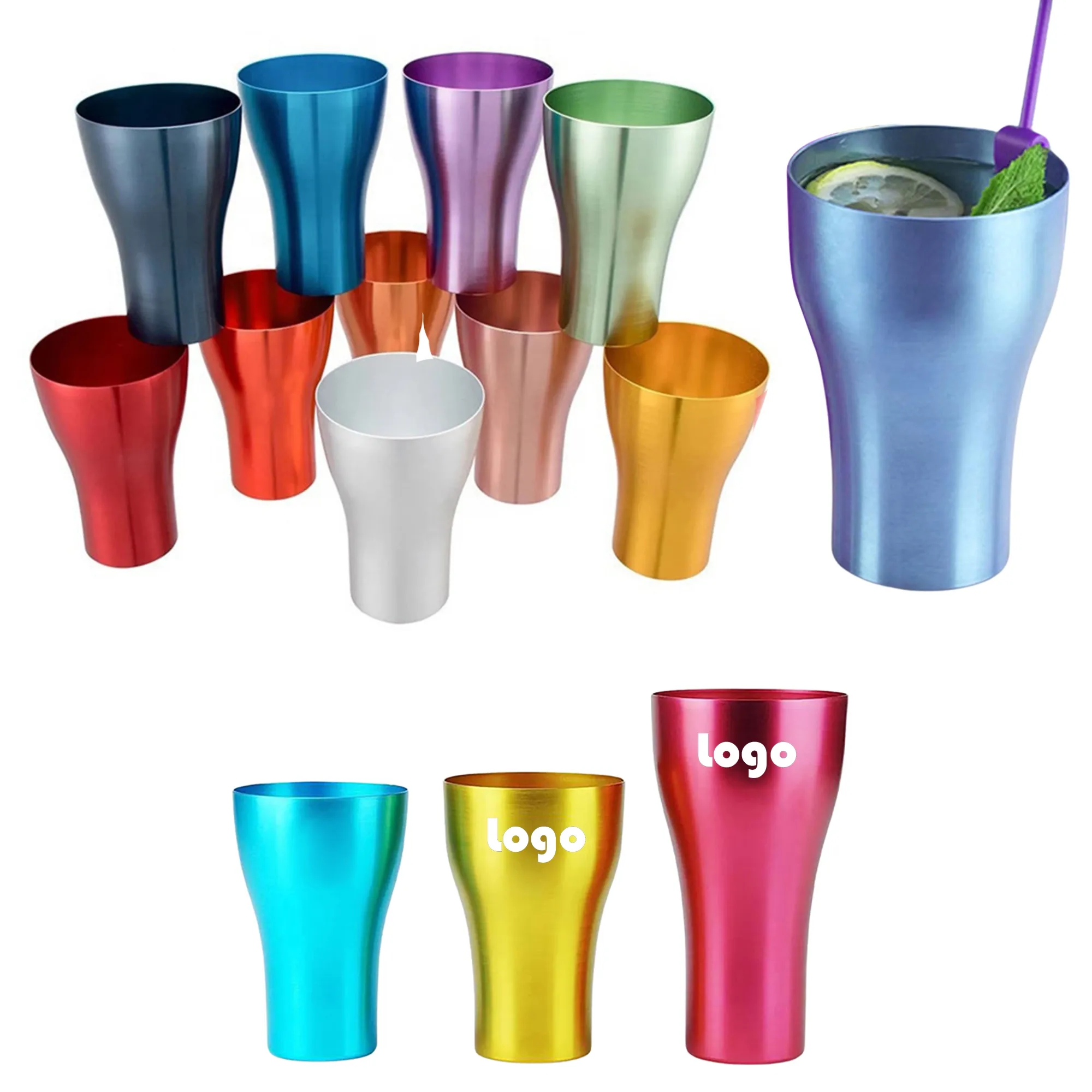16oz Aluminum Cups Reusable for Party Supplies Drinks Stacka 2