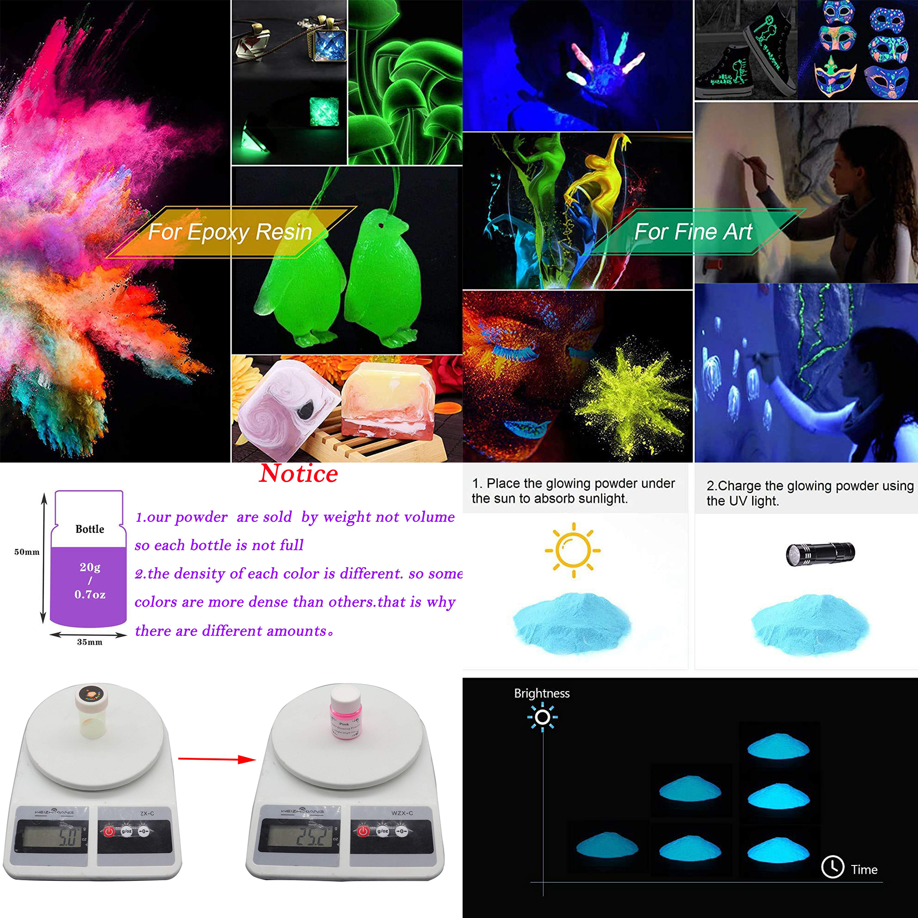 Glow in The Dark Pigment Powder 2