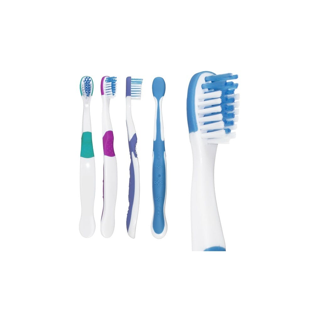 Classic Kids' Toothbrushes - 29 Tufts 4 Colors Ages 3-9 1