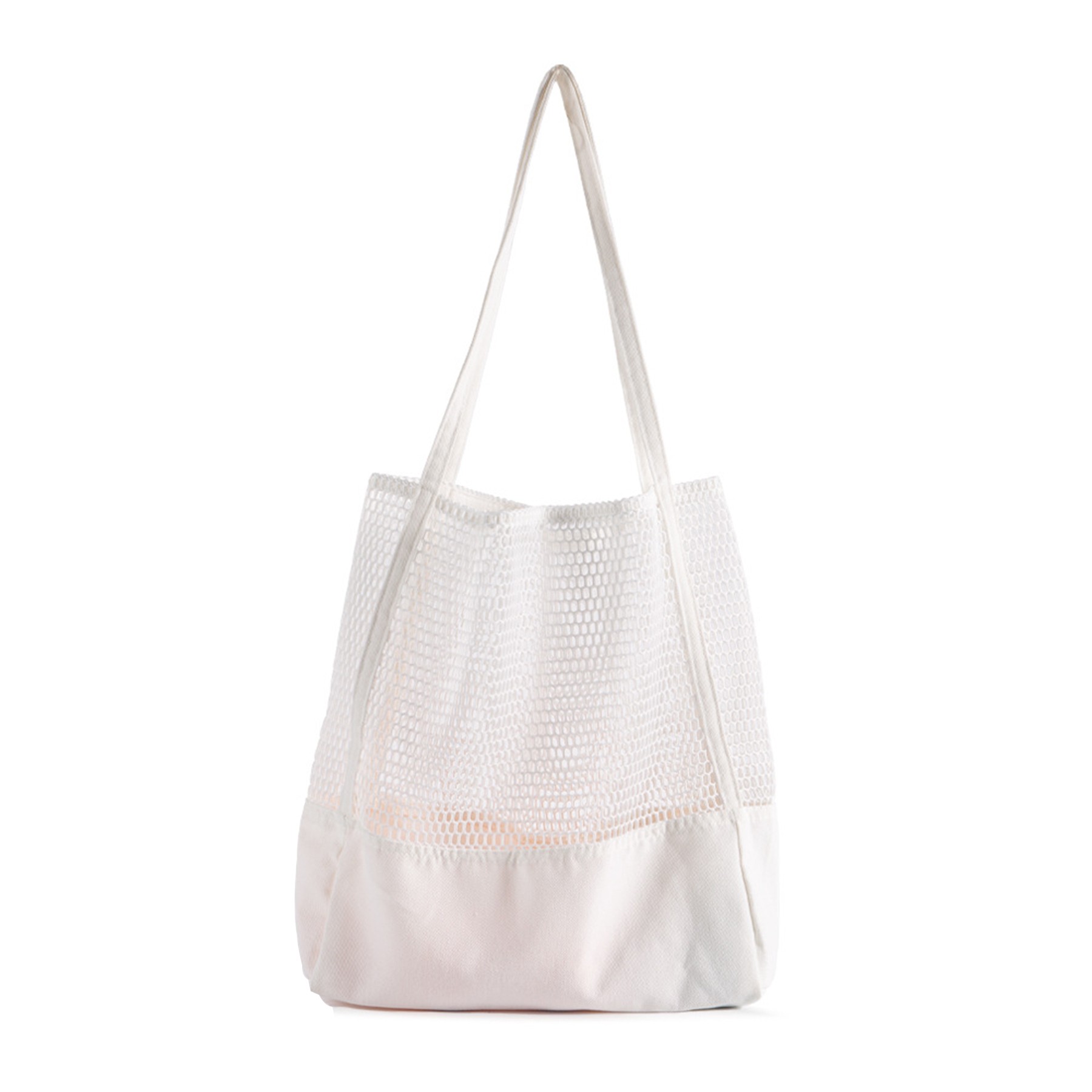 Canvas Mesh Shopping Bag, custom tote bag with logo imprint 2