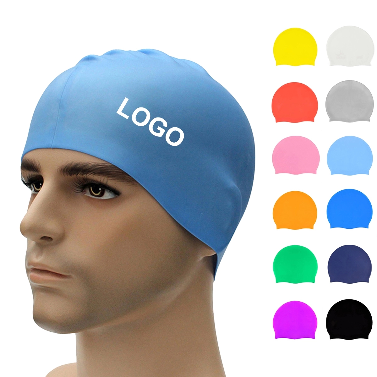 Unisex Silicone Swim Cap 8