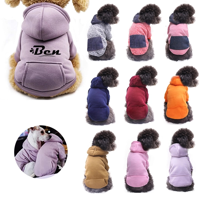 Letters Winter Pet Dog Hoodies Cotton Warm Clothes 4