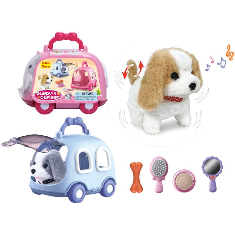 Puppy with Camper Playsets Two Assorted - 6.8" 1