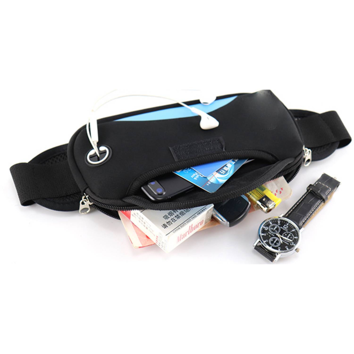Outdoor Polyester Sports Waist Bag With Earphone Port 3