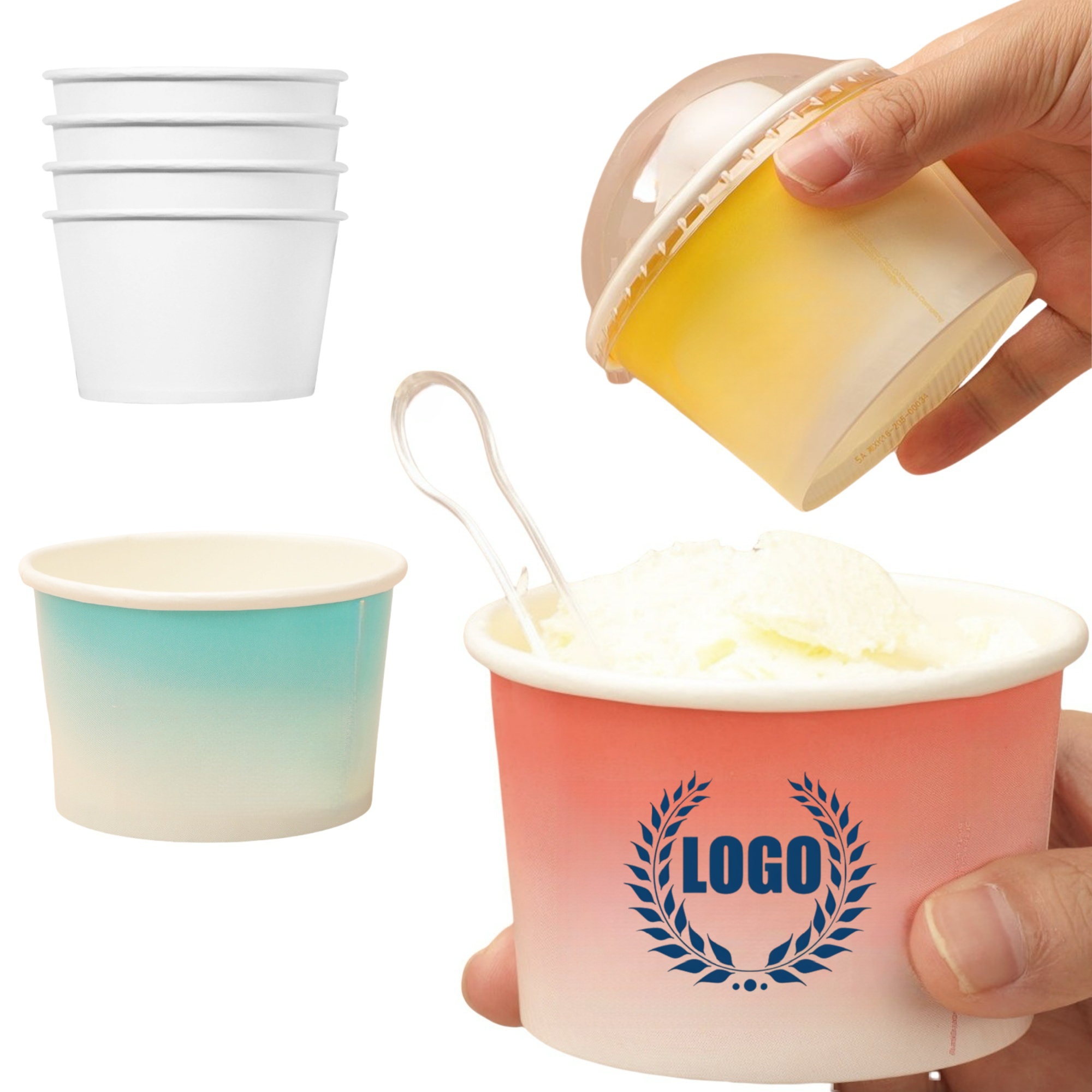 Premium Paper Ice Cream Cups 2