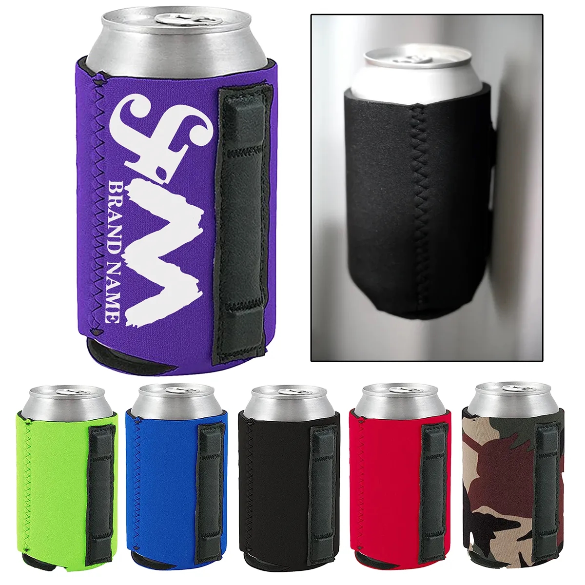 Foldable Reusable Durable Magnetic Neoprene Can Coolie 4