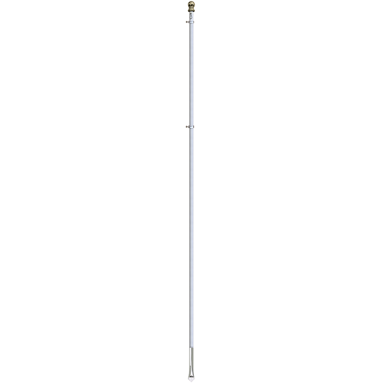 9' x 1" White Aluminum Rotating Pole 3