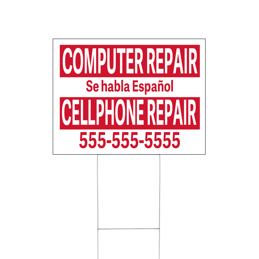 12in. x 18in. Coroplast Lawn and Site Signs 4