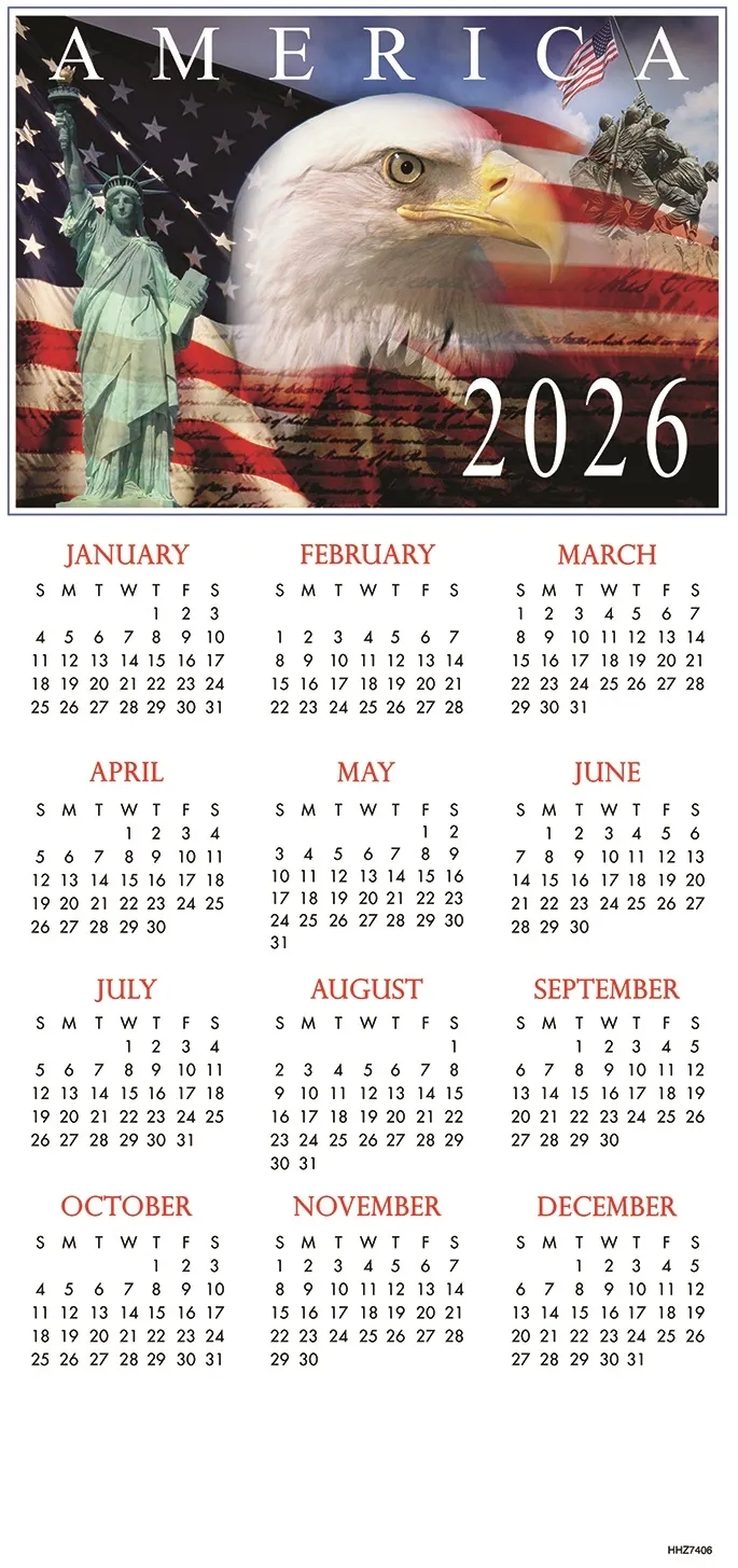Land of Liberty Calendar Cards 2