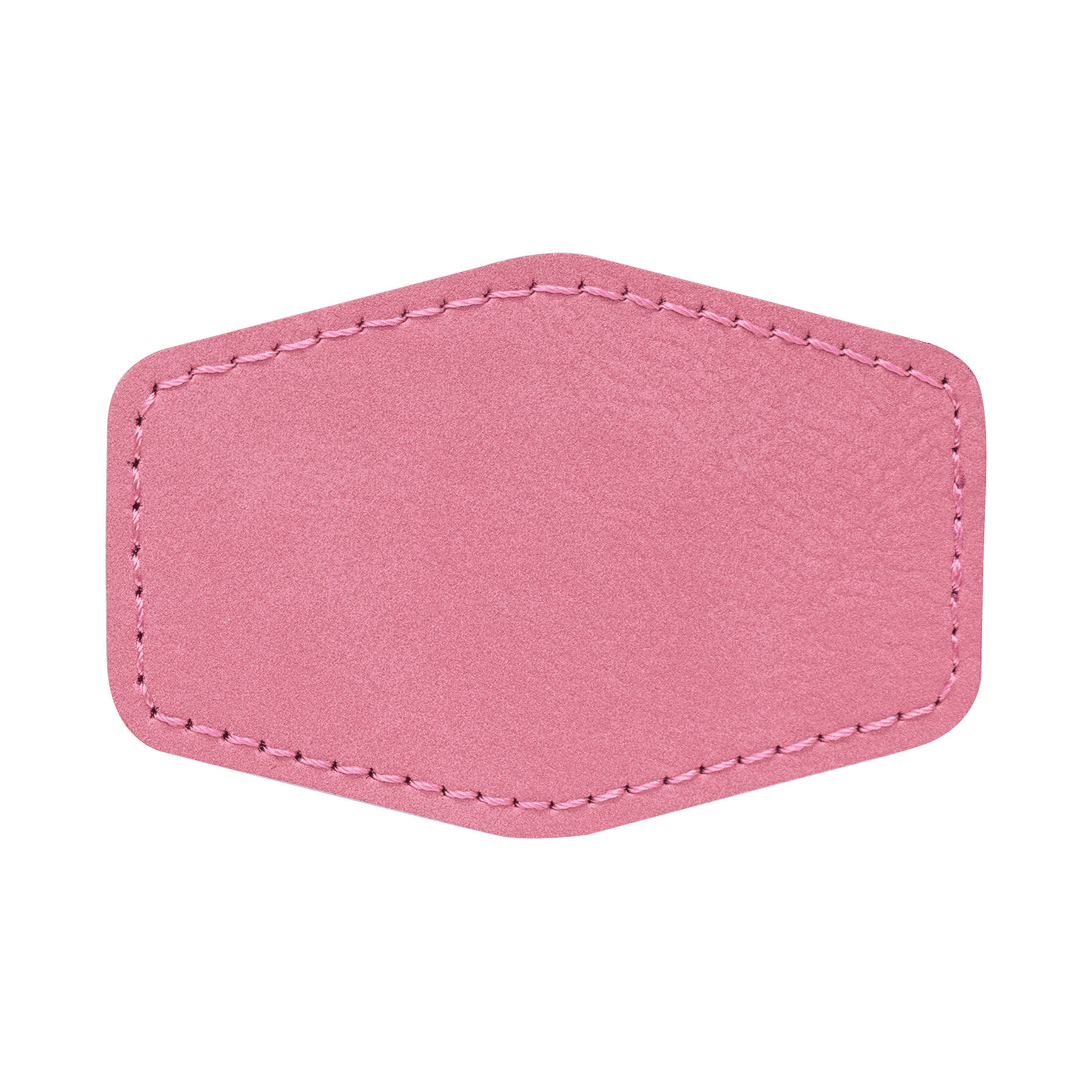 3" x 2" Leatherette Hexagon Patch with Adhesive 5