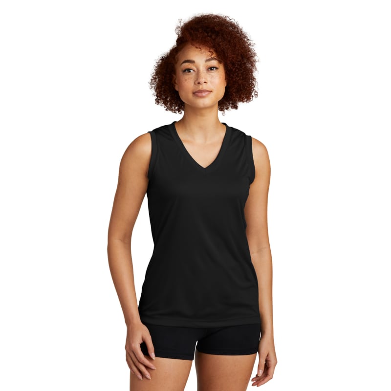 Sport-Tek Women's Sleeveless PosiCharge Competitor V-Neck Tee. 15