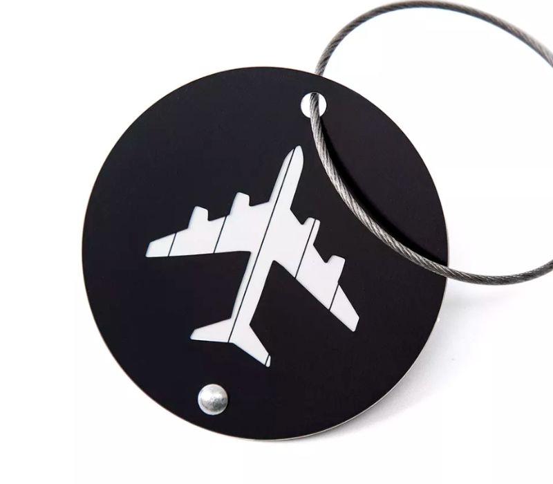 Round Aluminum Luggage Tag 8