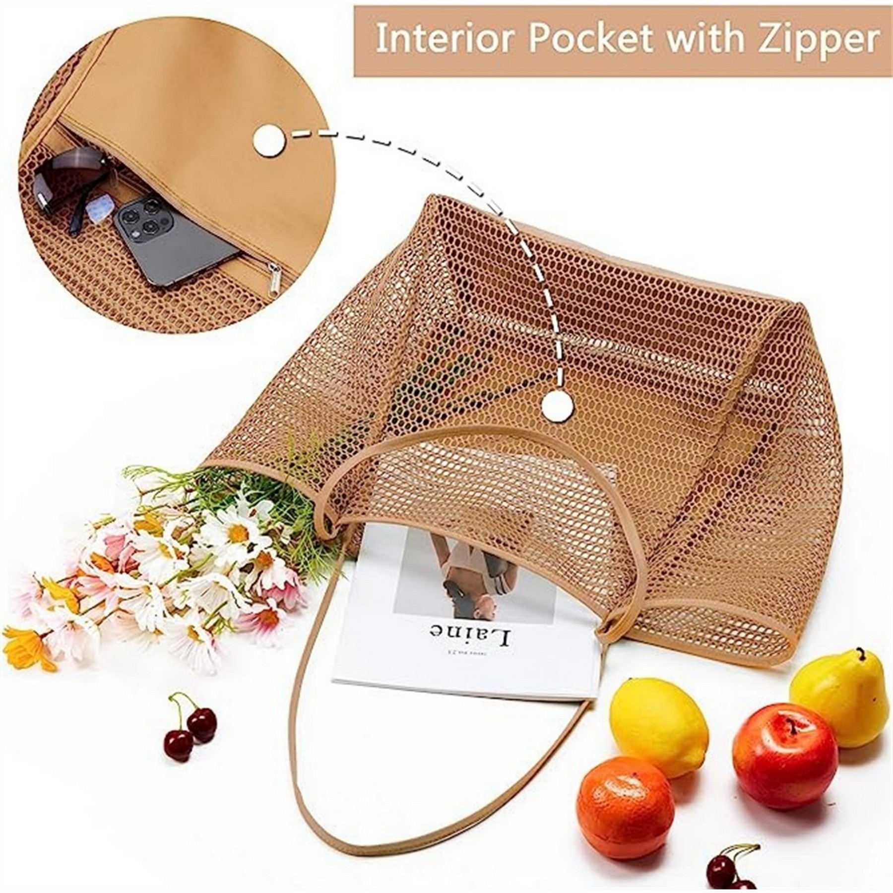 Mesh Beach Tote Bag 4