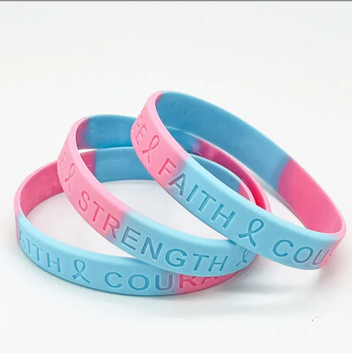 Multi-Color Swirl Embossed Silicone Bracelet 1