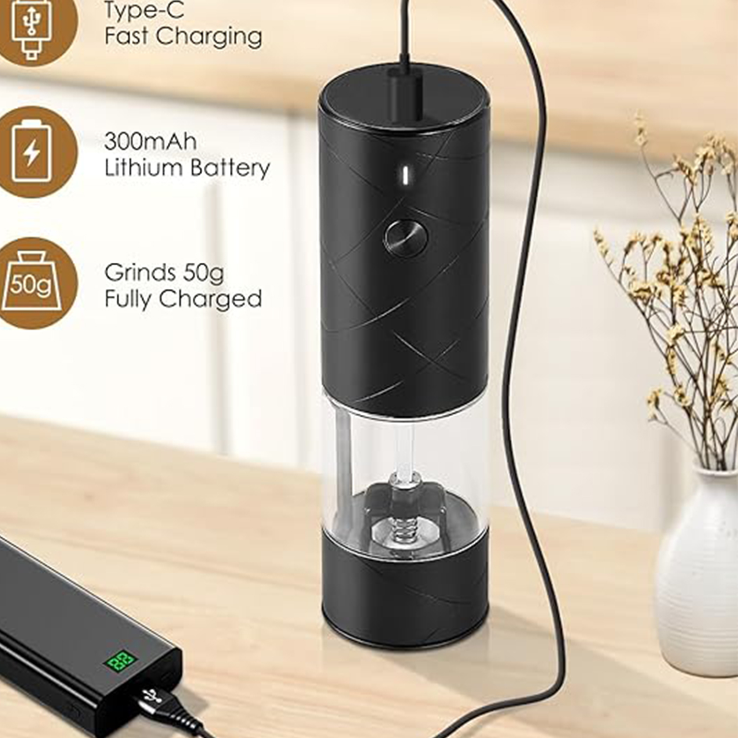 Gravity Electric Salt and Pepper Grinder Set 5