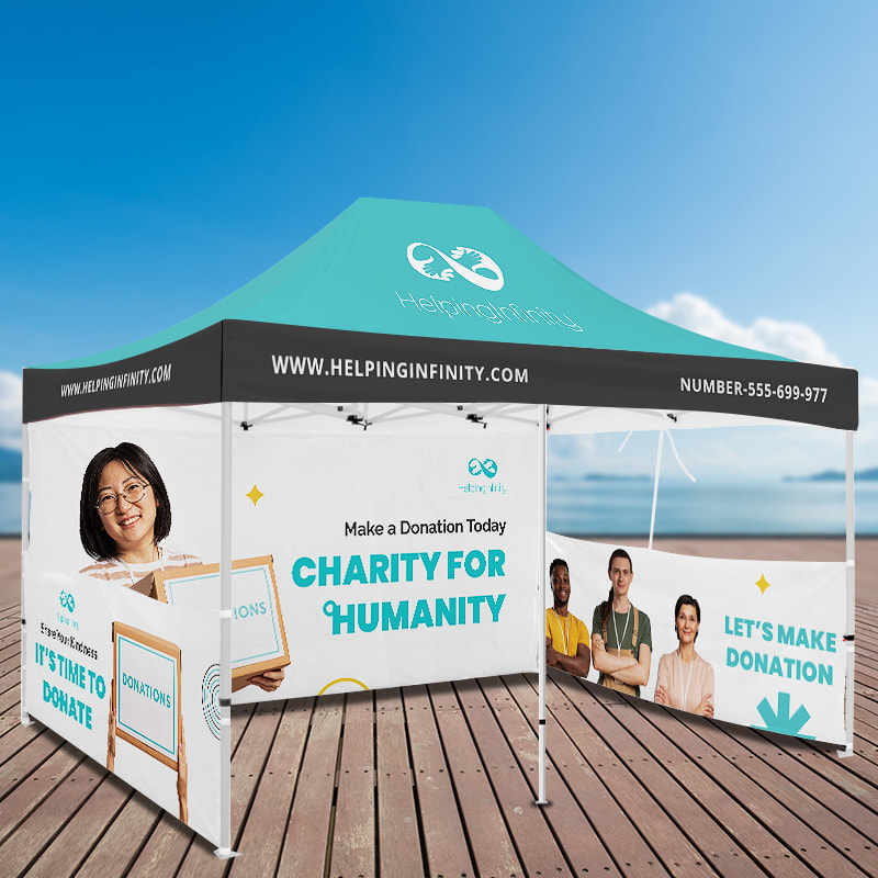 10ft X 20ft Full Color Pop Up Canopy Tents 18