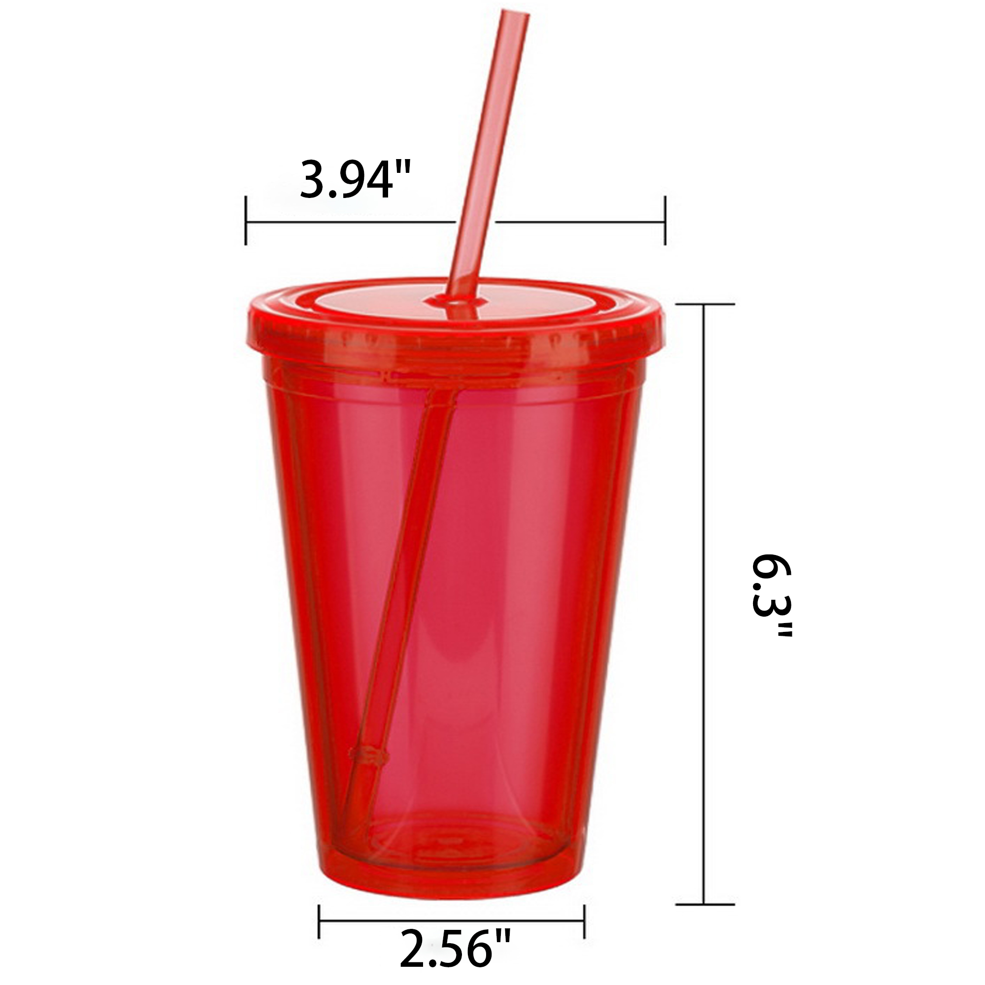 16oz Plastic Straw Cup 4