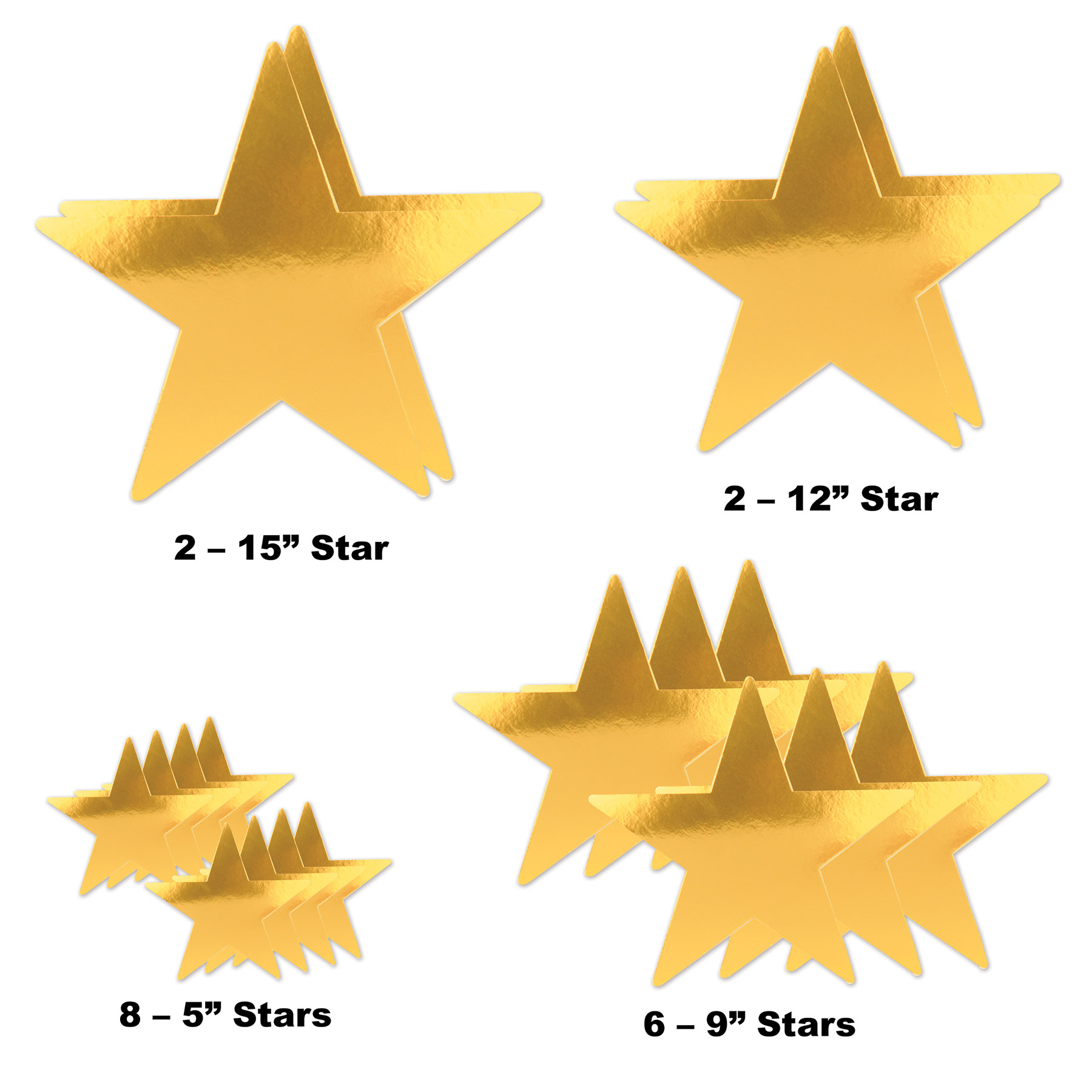 Pkgd Foil Star Cutouts 2