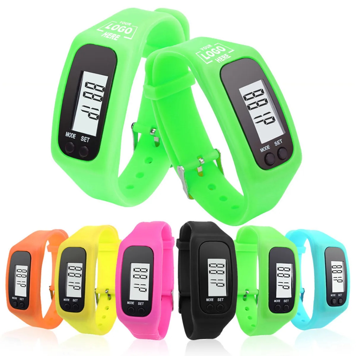 Digital LCD Silicone Fitness Tracker Wristband Pedometer 8
