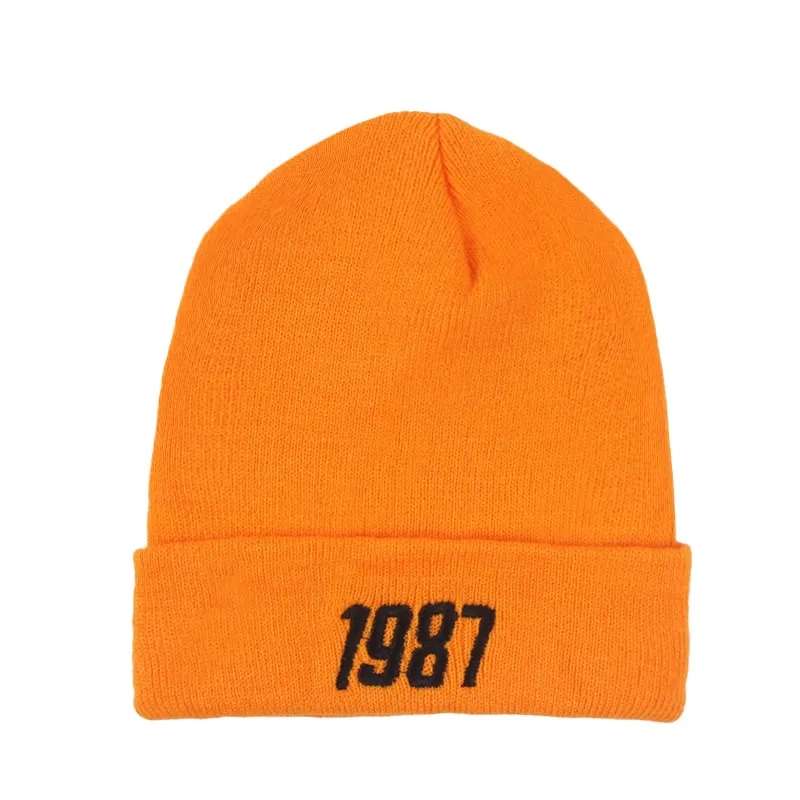 Solid Color Beanie Knitted Hat w Cuff 9