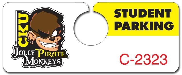 Plastic Hang Tag / Parking Permit- 2x5 - UV Coated (1S) - 10 pt. 3