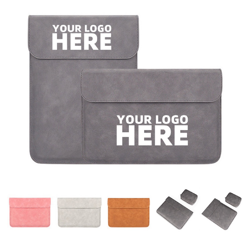 PU Laptop Sleeve With Small Bag 2