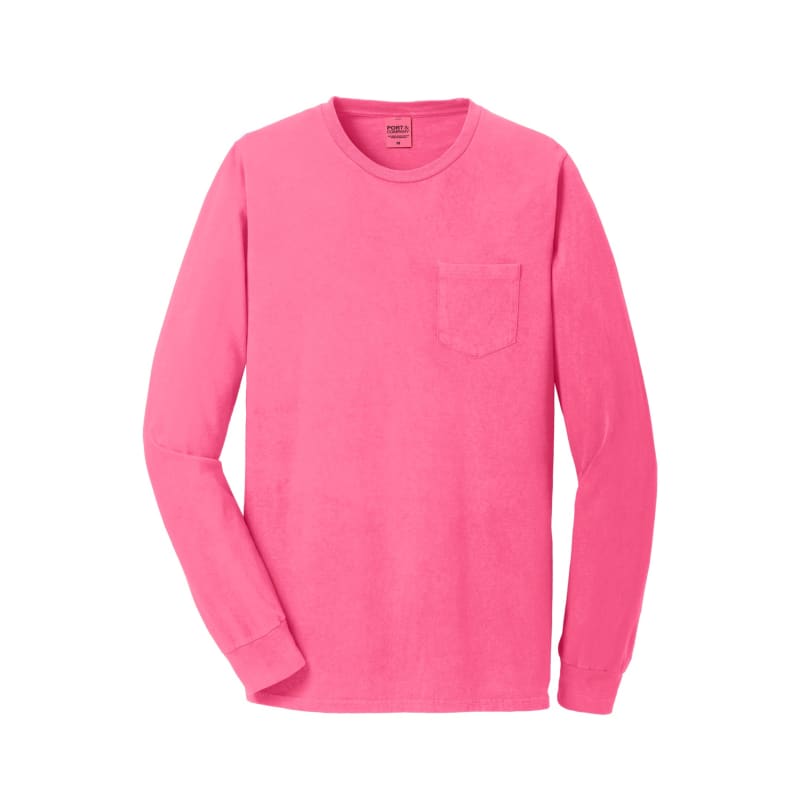 Port & Company Beach Wash Garment-Dyed Long Sleeve Pocket Tee 33