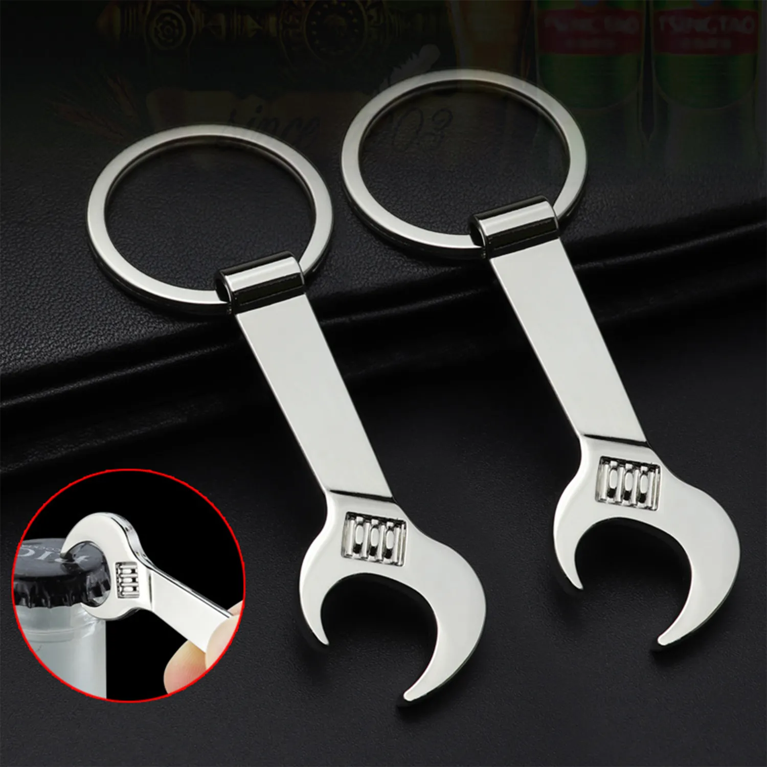 Stainless Steel Wrench Keychain Bottle Opener 7