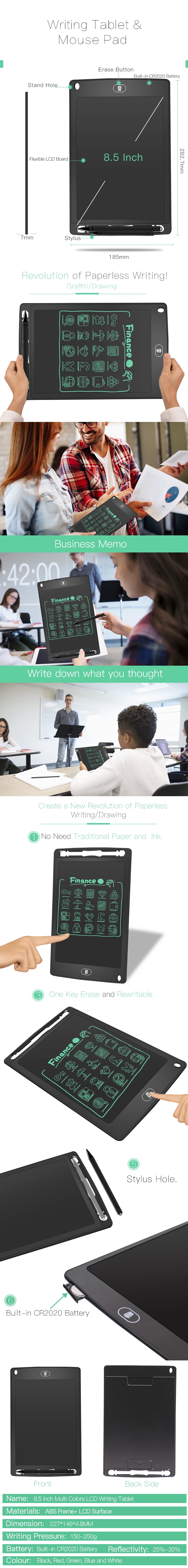 8.5 inch LCD E-Writing and Drawing Tablet 3
