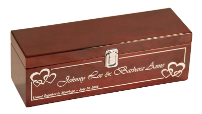Rosewood Piano Finish Single Wine Box with Tools 1