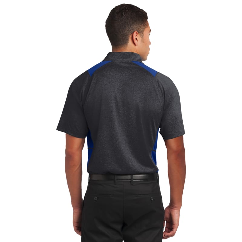 Sport-Tek Heather Colorblock Contender Polo. 3