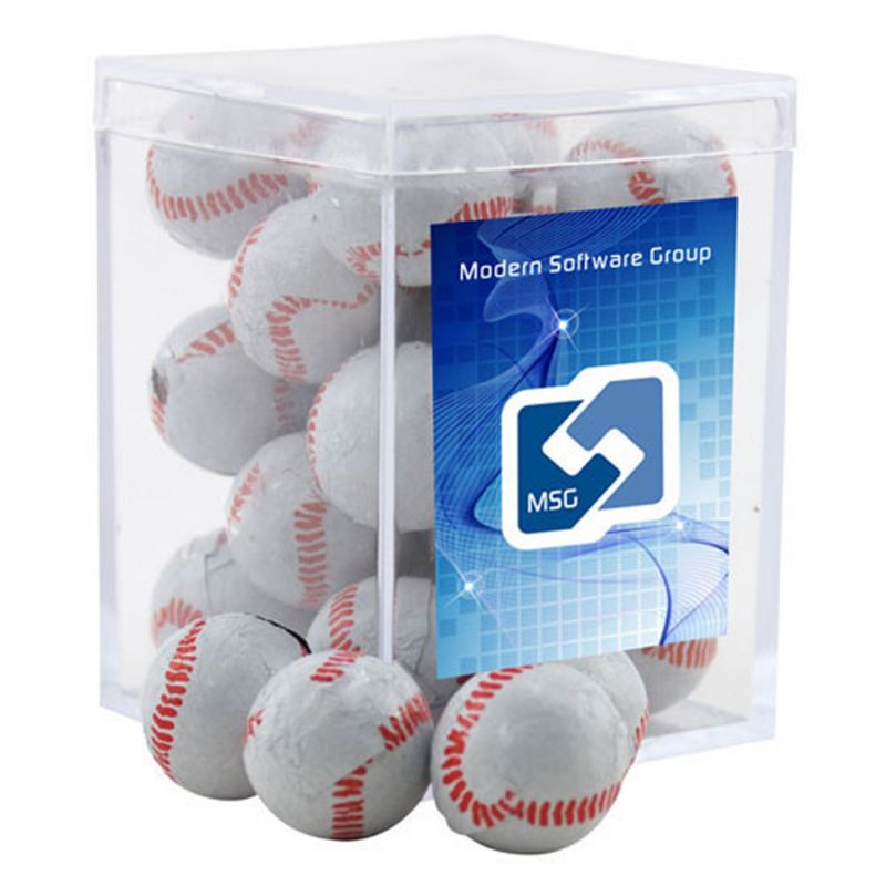 Acrylic Box with Chocolate Baseballs 1