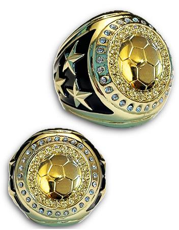 Soccer Championship Bling Ring Gold 2