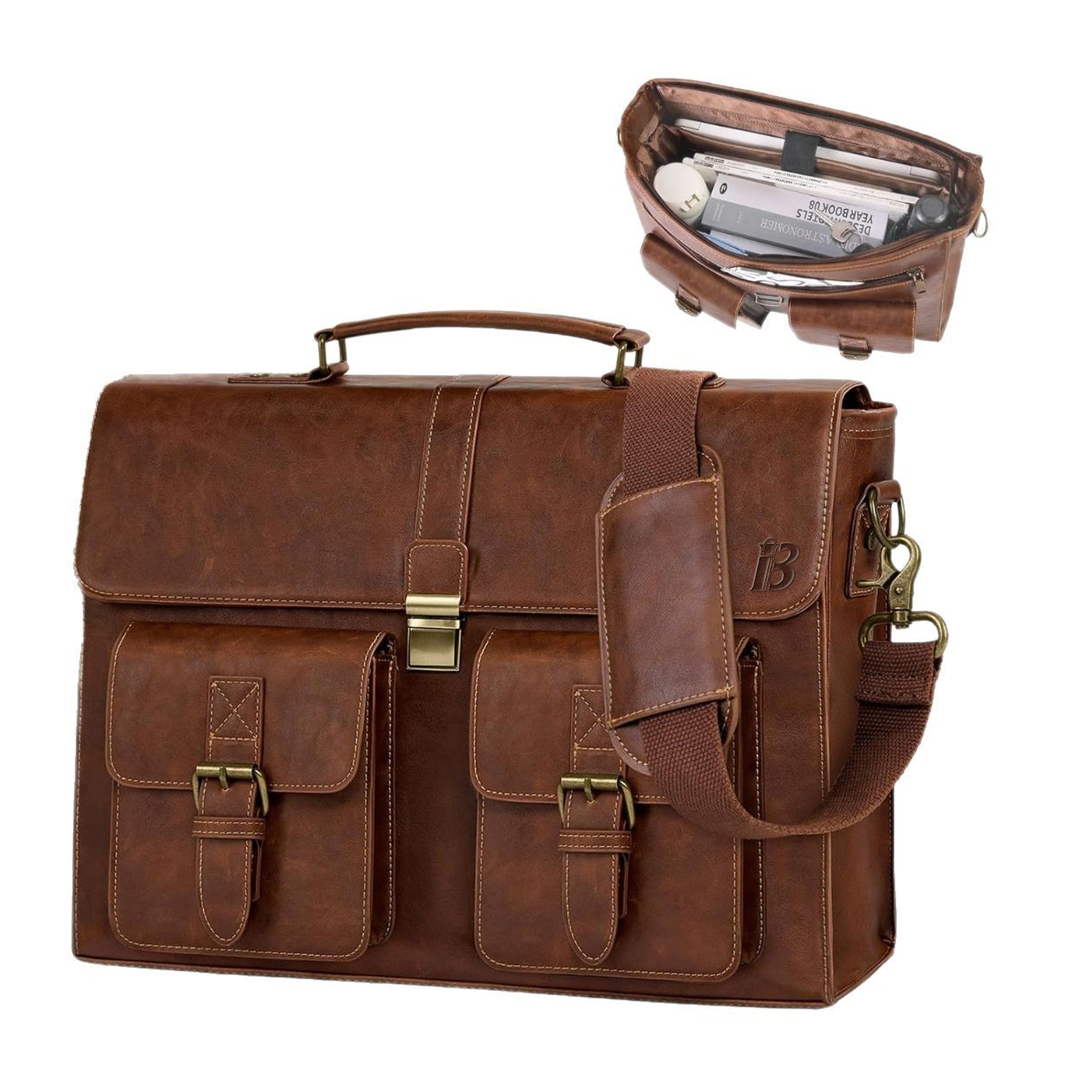PU Leather Laptop Bag Briefcase 6