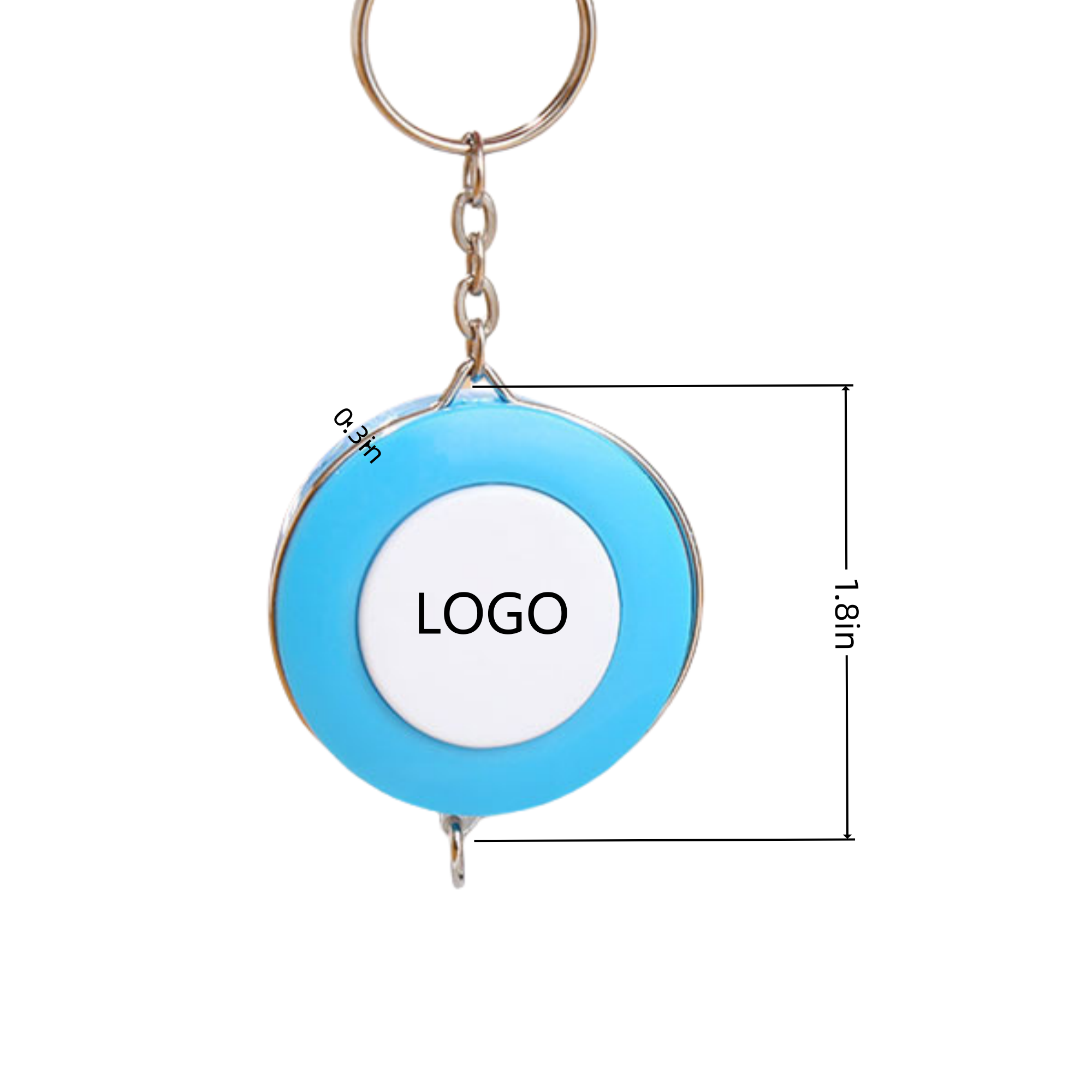 Retractable 60 Inch Measuring Tape Keychain 1