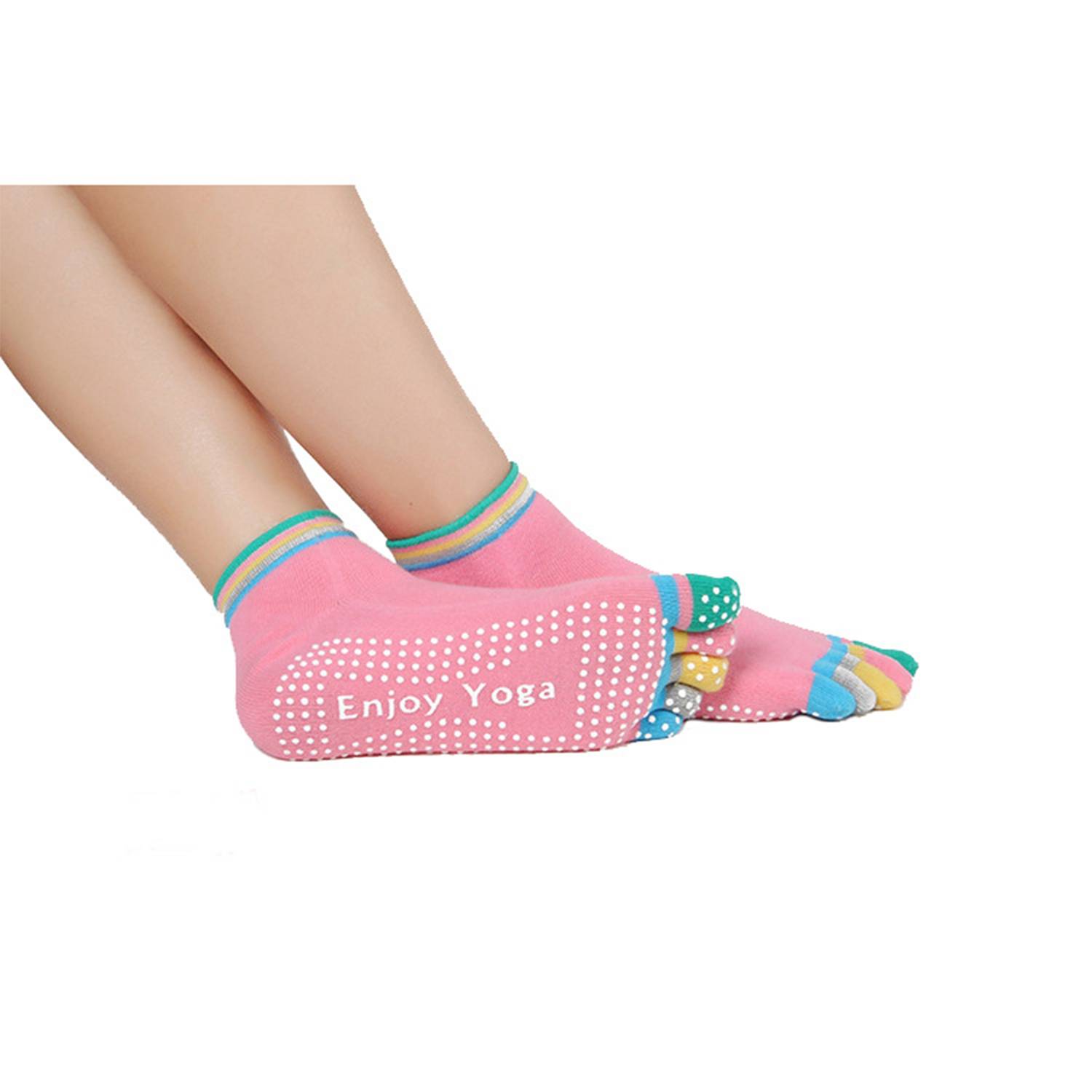 Women's Fitness Yoga Socks Non-Slip Sweat Absorbent 5